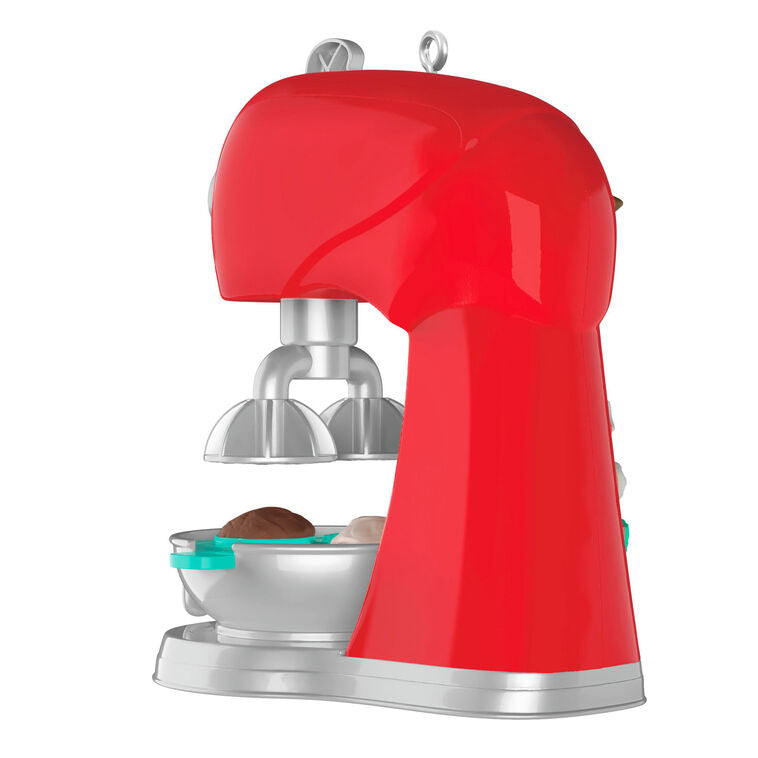 Hallmark Keepsake Hasbro Play-Doh Magical Mixer ornament, red and silver mixer with Play-Doh accents, inspired by classic playset.