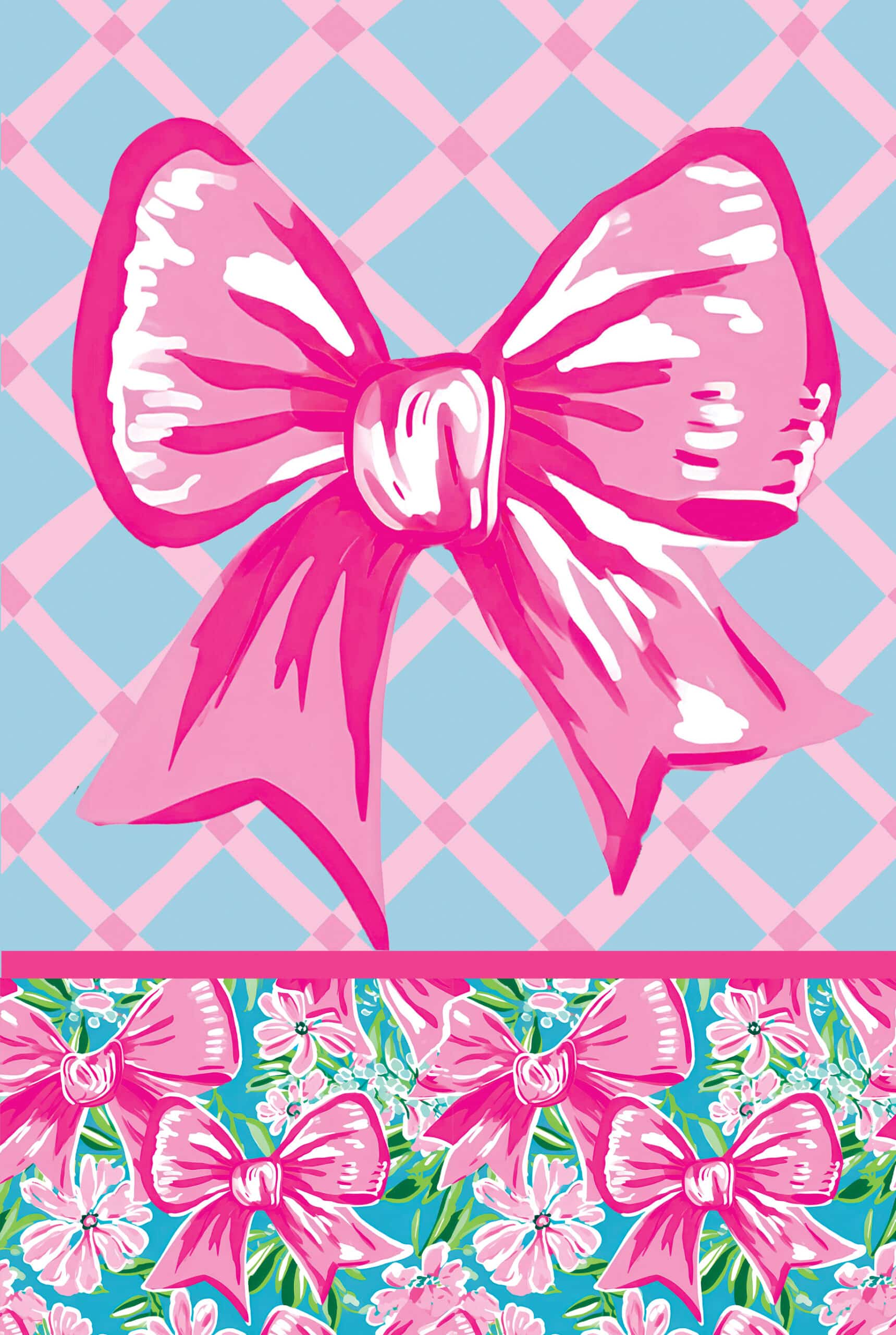 Pink Current Wind Current - Pink Bow Garden Flag – Banner's Hallmark