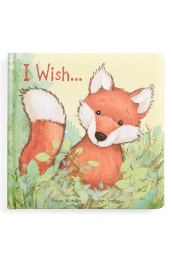 Children's book, "I Wish...", with stuffed fox