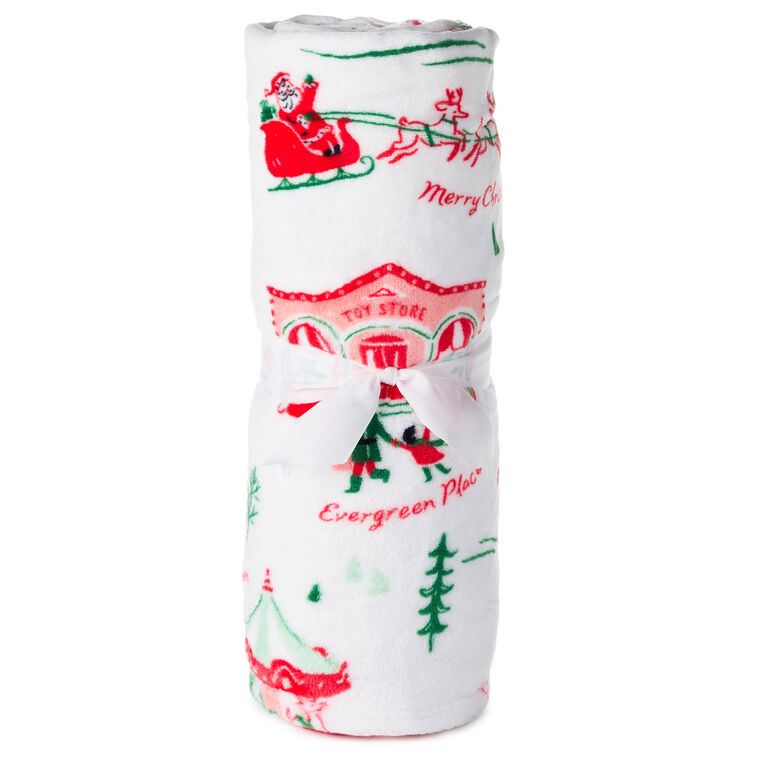 Holiday Toile Throw Blanket, 50x60