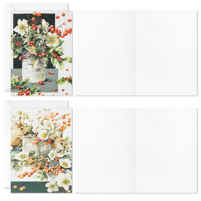 Marjolein Bastin Holiday Boxed Blank Christmas Note Cards Assortment, Pack of 24