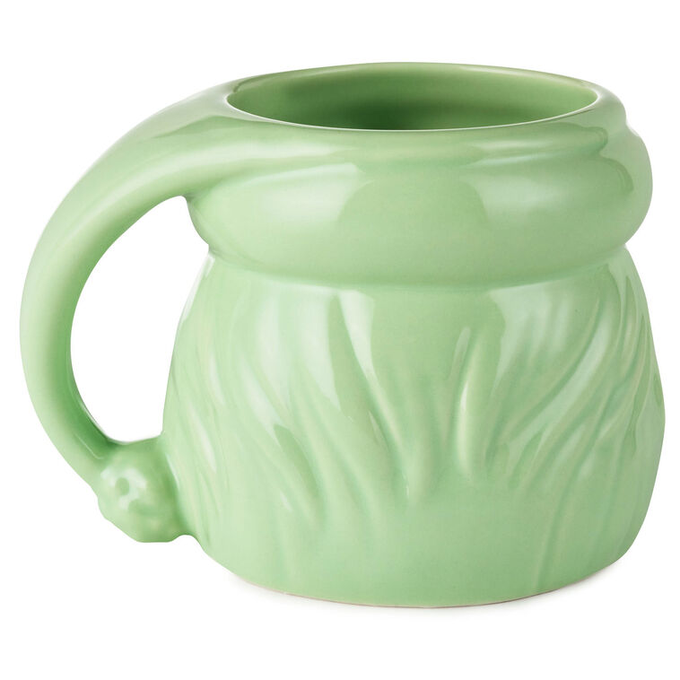 Mint Green Sculpted Santa Mug, 8 oz.