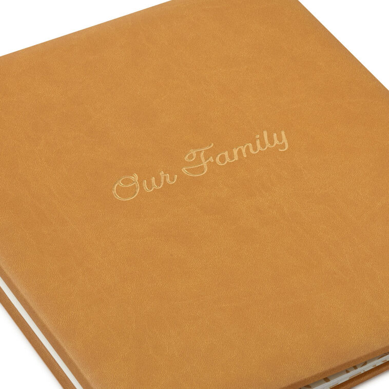 Our Family Gold on Tan Refillable Photo Album