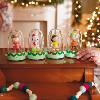 Peanuts Happy Tappers Christmas Musical Figurines With Motion, Set of 4