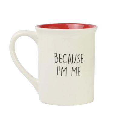 "I Heart Me" glitter mug by Our Name is Mud with sparkly design, promoting self-love and positivity with every sip.
