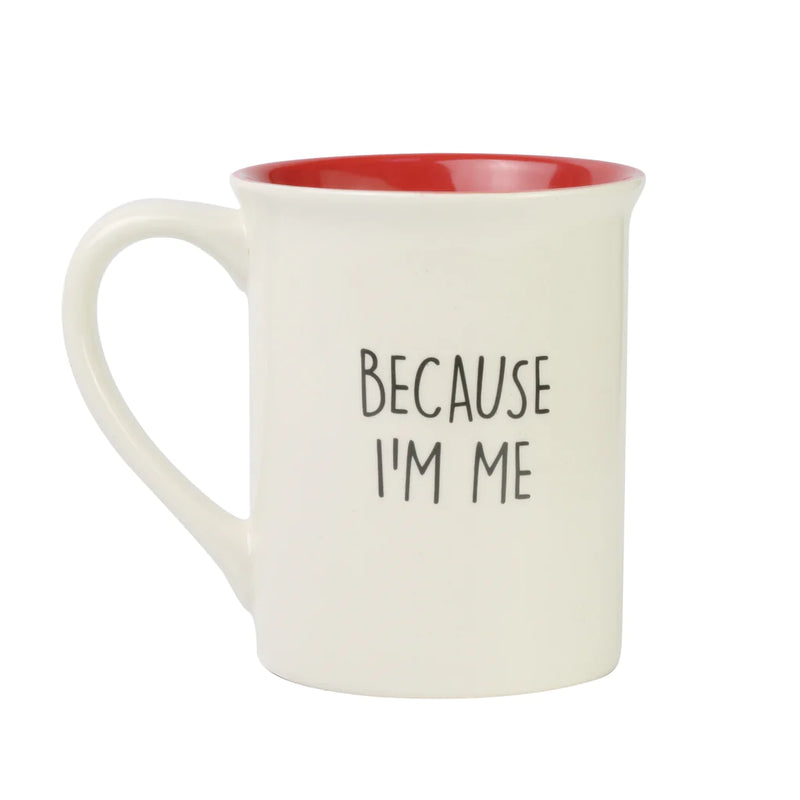 "I Heart Me" glitter mug by Our Name is Mud with sparkly design, promoting self-love and positivity with every sip.