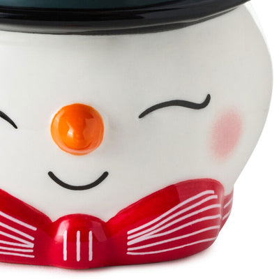 Shaped Snowman Taper Candle Holder, 2.4"