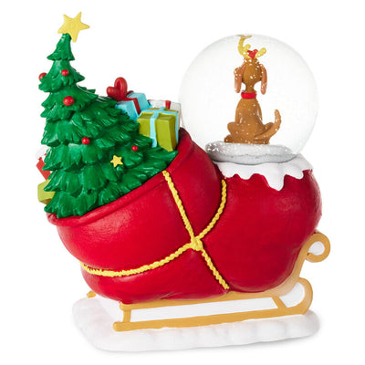 Dr. Seuss's How the Grinch Stole Christmas! Grinch, Max and Sleigh Snow Globe Figurine With Music
