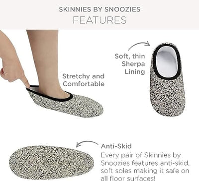 Pink fuzzy Snoozies slides with non-slip sole, cozy indoor slipper sandals for women.