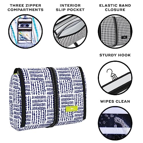 Beauty Burrito Hanging Toiletry Bag - Blueprint