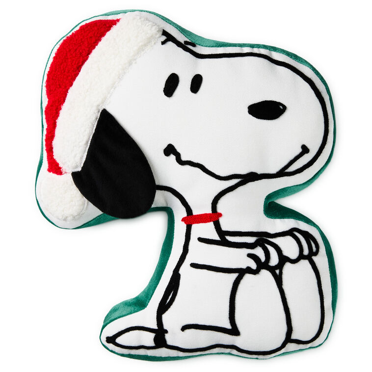 Peanuts Santa Snoopy Shaped Pillow, 13x15