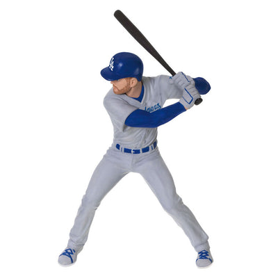 Freddie Freeman ornament in Dodgers #5 uniform swinging bat, Hallmark Keepsake baseball Christmas decoration for Los Angeles Dodgers fans.