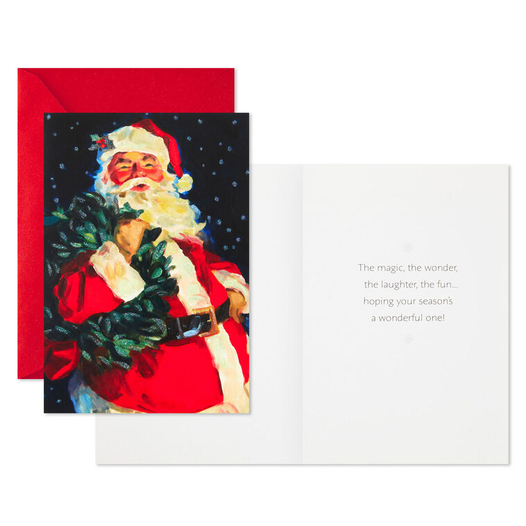 Jolly Santa Claus Boxed Christmas Cards, Pack of 16