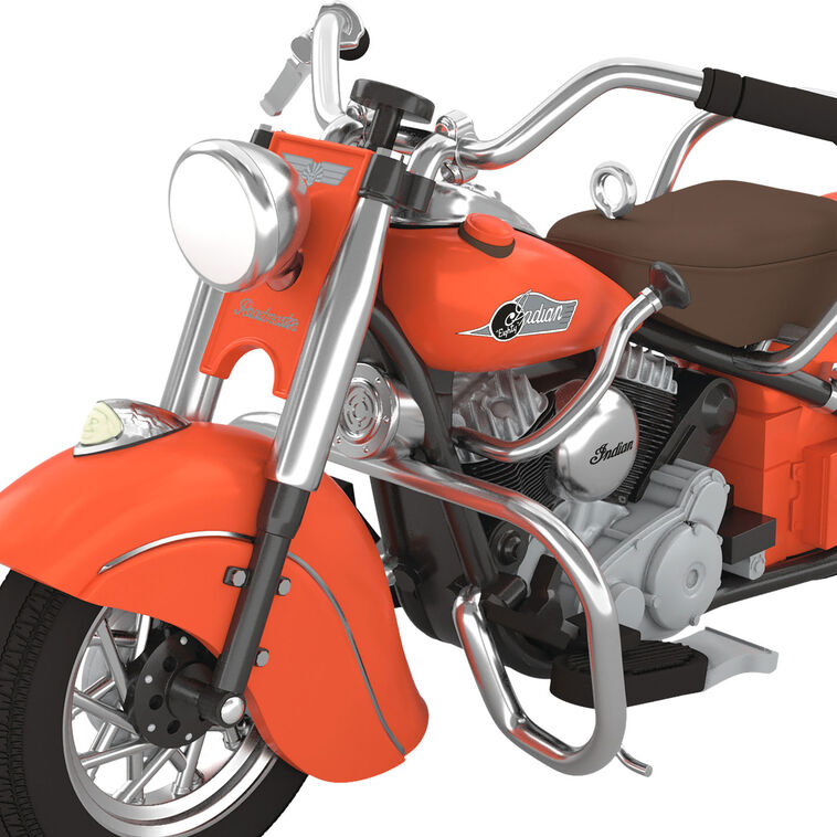 Classic 1953 Indian Chief motorcycle metal ornament by Hallmark.