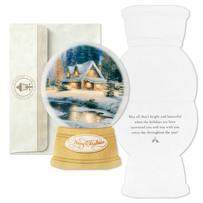Thomas Kinkade Cottage in Snow Globe Boxed Christmas Cards, Pack of 12
