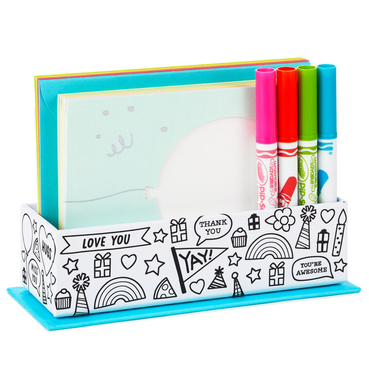 Crayola Kids Card Kit With Markers in Caddy, Pack of 8