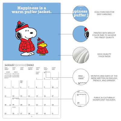 Peanuts®: Happiness Is 12 x 12 Wall Calendar