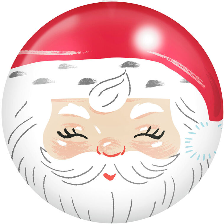 Set of 11 tin ball ornaments and gold jingle bell with North Pole Christmas characters, plus spiral-bound countdown book, Hallmark Keepsake