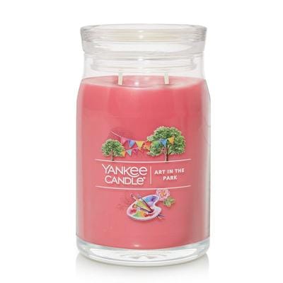 Yankee Candle Art in the Park Signature Large Jar with green apple and floral scent