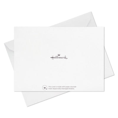 Thank you cards with copper foil hexagon pattern and white outlines, includes 10 blank cards and white envelopes in a gray gift box

