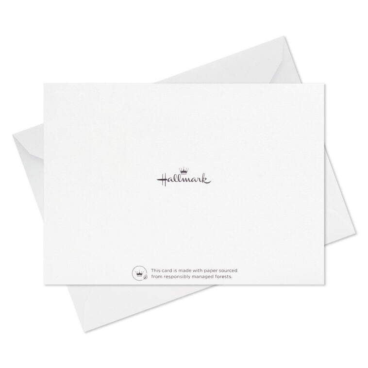 Thank you cards with copper foil hexagon pattern and white outlines, includes 10 blank cards and white envelopes in a gray gift box
