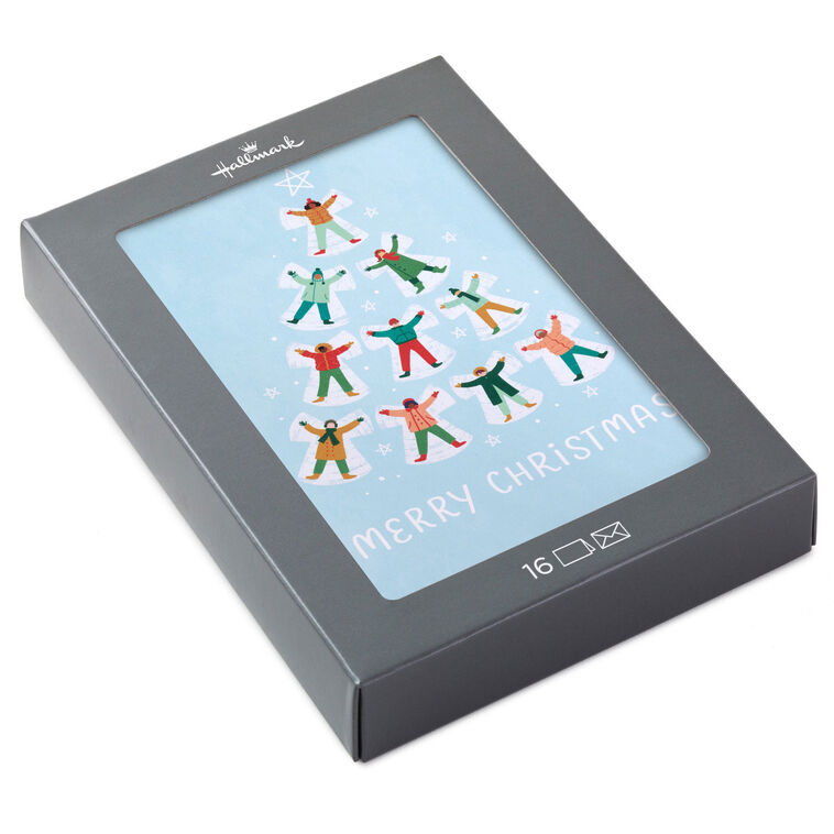 Snow Angel Tree Boxed Christmas Cards, Pack of 16