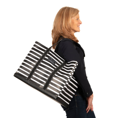 Melondramatic large Original Deano tote with open top, flat bottom, comfort handles, and interior zipper pocket.