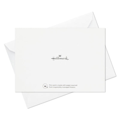 Thank you cards with colorful confetti and bold black lettering on cream background, includes 24 blank cards and envelopes in kraft box
