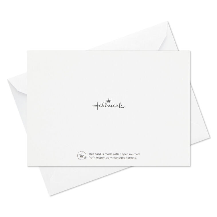 Thank you cards with colorful confetti and bold black lettering on cream background, includes 24 blank cards and envelopes in kraft box
