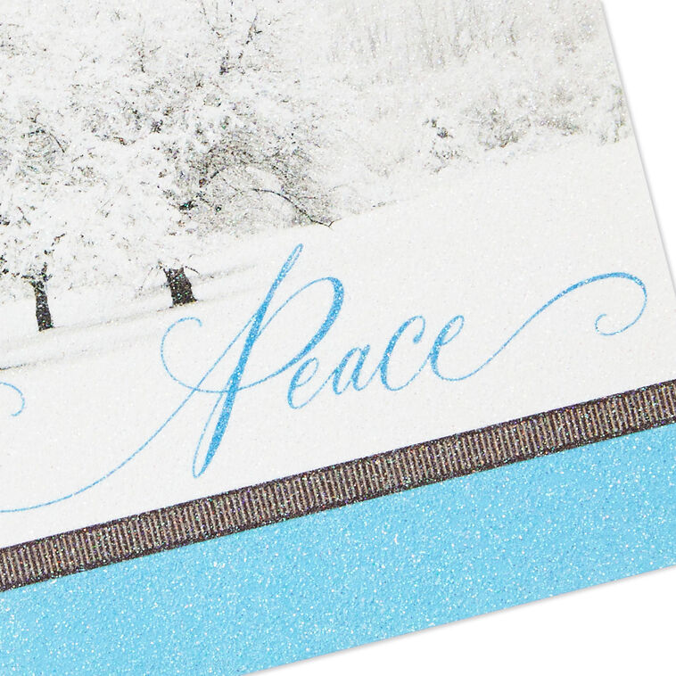 Trees in Snow and Snowy Bridge Boxed Holiday Cards With Seals, Pack of 40
