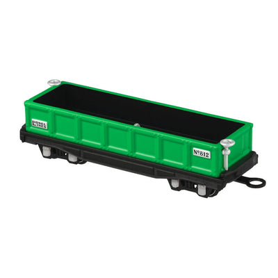Hallmark Keepsake Lionel 812 Gondola Car ornament, green die-cast metal open-top railroad car with wheels that turn, for Lionel Trains collectors