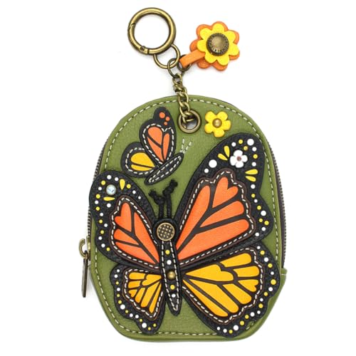 Mini Coin Purse Keychain- Monarch