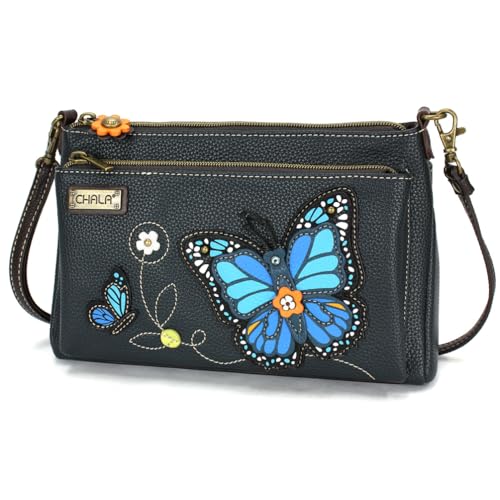 Deluxe Crossbody- Blue Butterfly