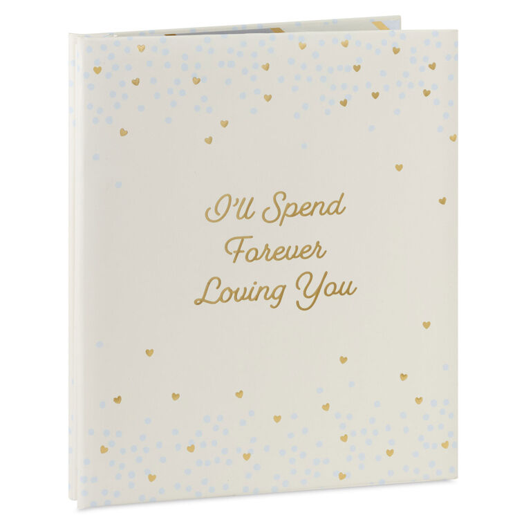 Forever Loving You Hearts on Cream Refillable Photo Album