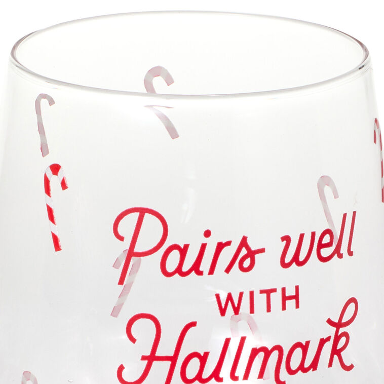 Hallmark Channel Pairs Well With Hallmark Movies Stemless Wine Glass, 14.5 oz