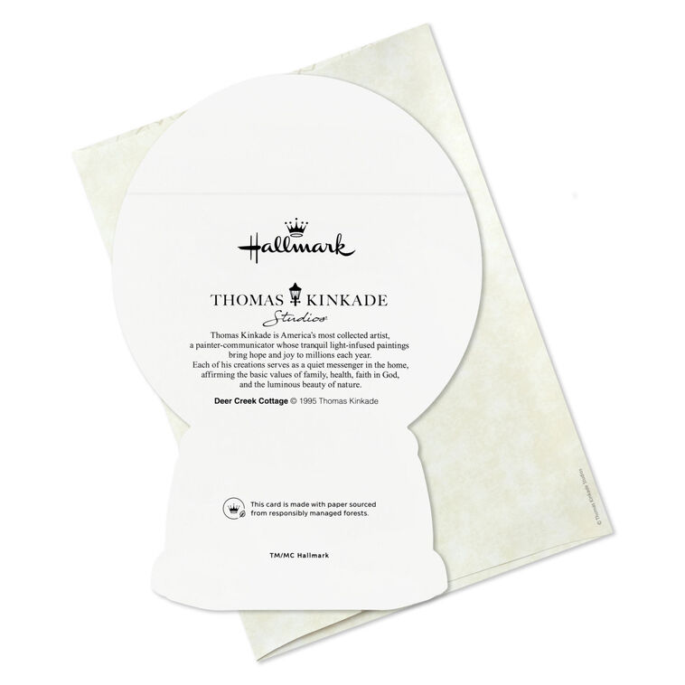 Thomas Kinkade Cottage in Snow Globe Boxed Christmas Cards, Pack of 12