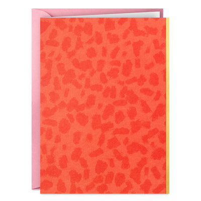 Set of 5 Hallmark mini blank cards featuring orange animal print design with gold foil accents and matching envelopes.
