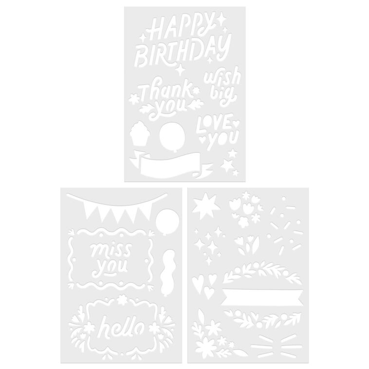 Celebrations Stencil Kit, Pack of 36