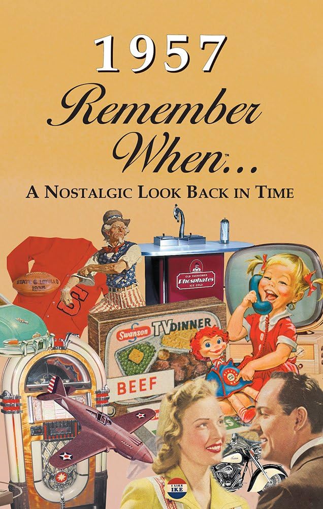 1957 Remember When KardLet featuring vintage full-color ads, cost of living, news, sports and Hollywood trivia — a nostalgic 
