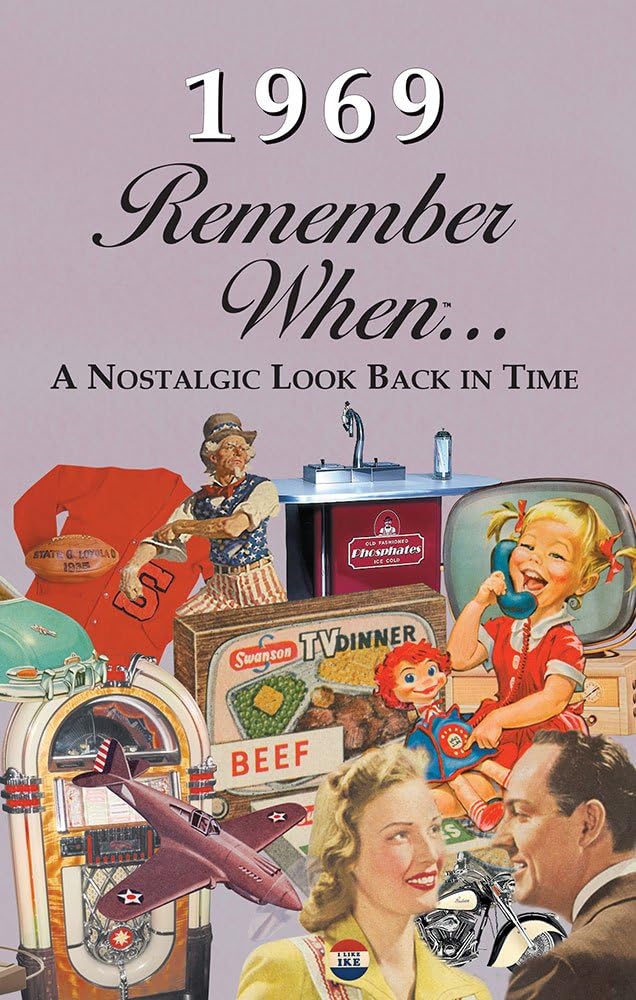 1969 Remember When KardLet with vintage ads, news highlights, Hollywood trivia, and cost of living info in vibrant full color.

