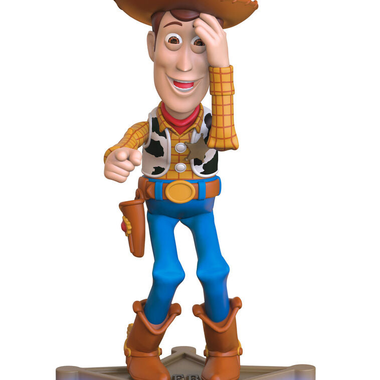 Hallmark Keepsake Toy Story Sheriff Woody ornament, cowboy figure with sound and light, Pixar Christmas tree decoration.