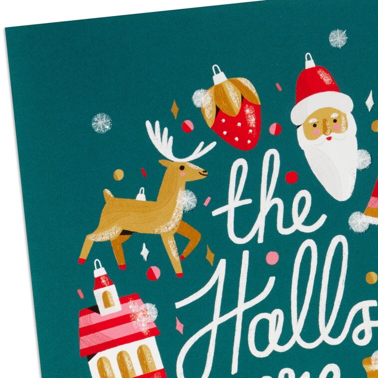 The Halls Are Decked Boxed Christmas Cards, Pack of 16