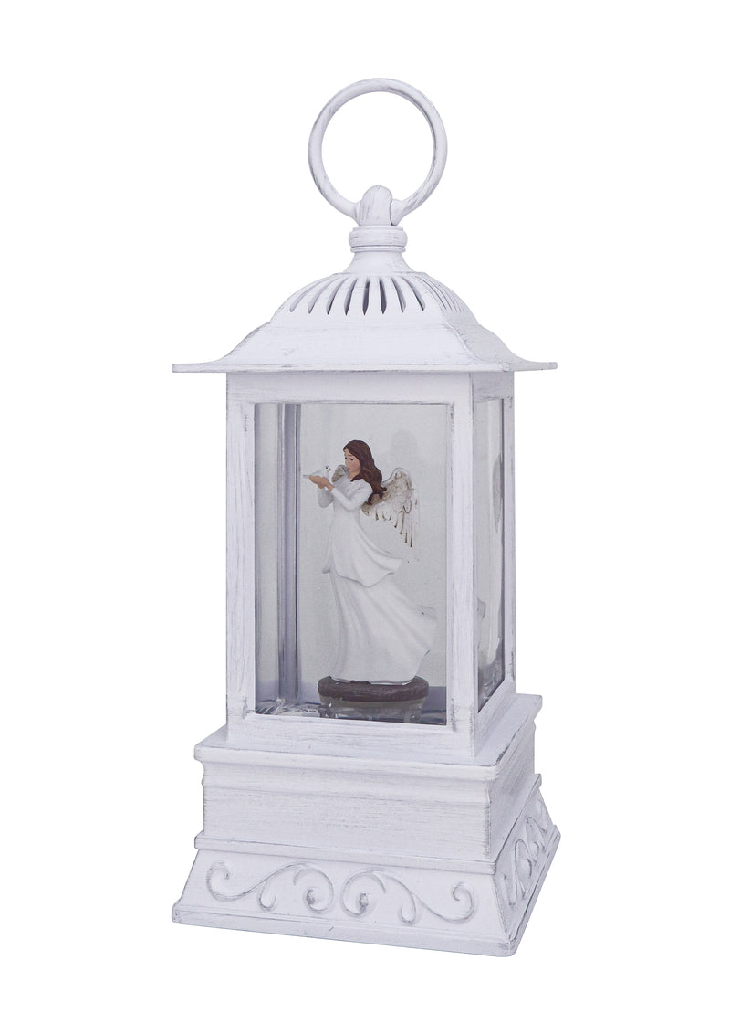 10.5" Heavenly Angel & Dove Glitter Lantern by Christmas is Forever