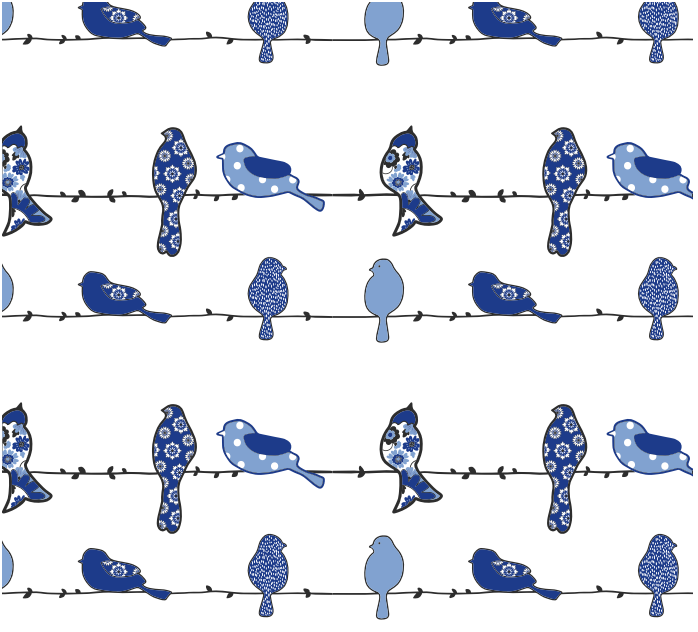 Bluebird themed fleece blanket with floral pattern measuring 50 by 60 inches