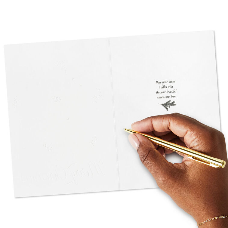 Elegant Poinsettia Boxed Christmas Cards, Pack of 16