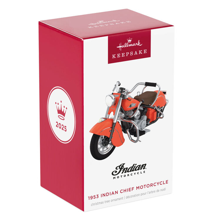 1953 Indian Chief Motorcycle 2025 Metal Ornament by Hallmark Keepsake