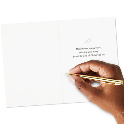 Christmas Tree on Pink Boxed Christmas Cards, Pack of 16