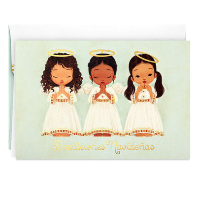 Three Little Angels Spanish-Language Boxed Christmas Cards, Pack of 16