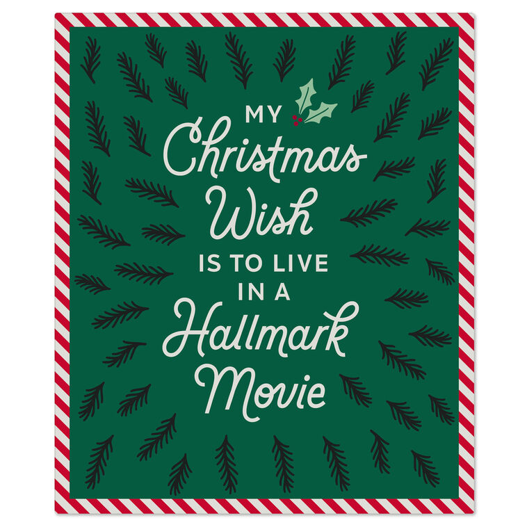 Hallmark Channel My Christmas Wish Throw Blanket, 50x60