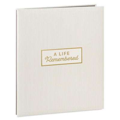 Hallmark Hallmark A Life Remembered Taupe Striped Refillable Pho